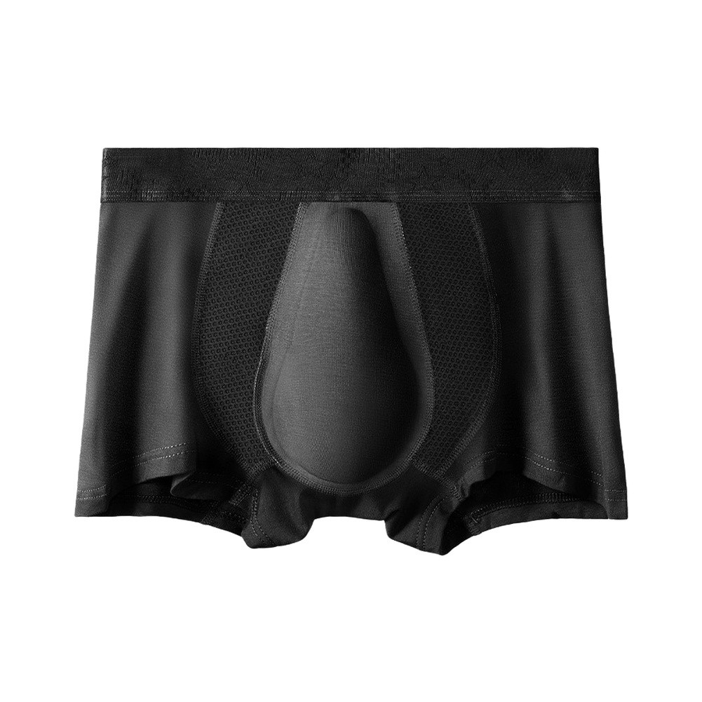 Pouch Boxer Pouch - メンズ 3D U 凸ポーチボクサーブリーフ通気性メッシュトランクスミッドウエスト下着ソリッドカラーデイリークラシックショーツ L-4XL