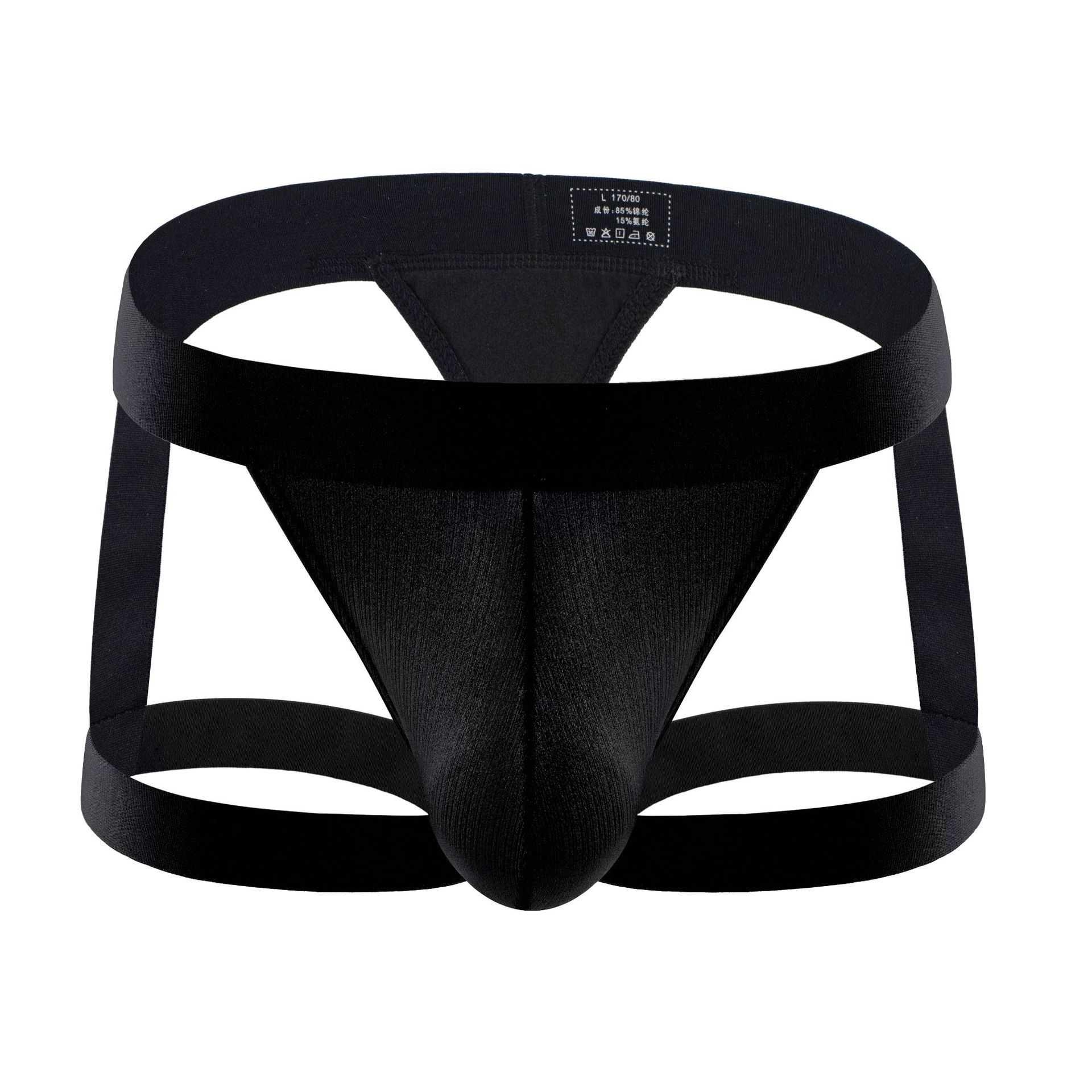 Jockstrap Athletic - ‌ 男性スポーツ付けろ Tバックレッグストラップ U ポーチ Tバックアイスシルク下着通気性トレーニングジムランニングアスレチック下着