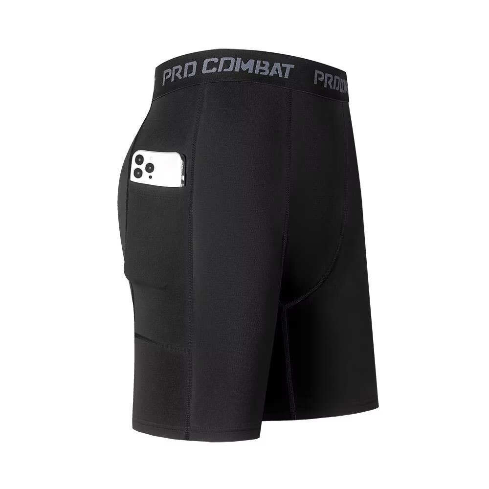 メンズジムショーツ（ポケット付き）、ワークアウトコンプレッシ - Compression Shorts Athletes のレビューと価格