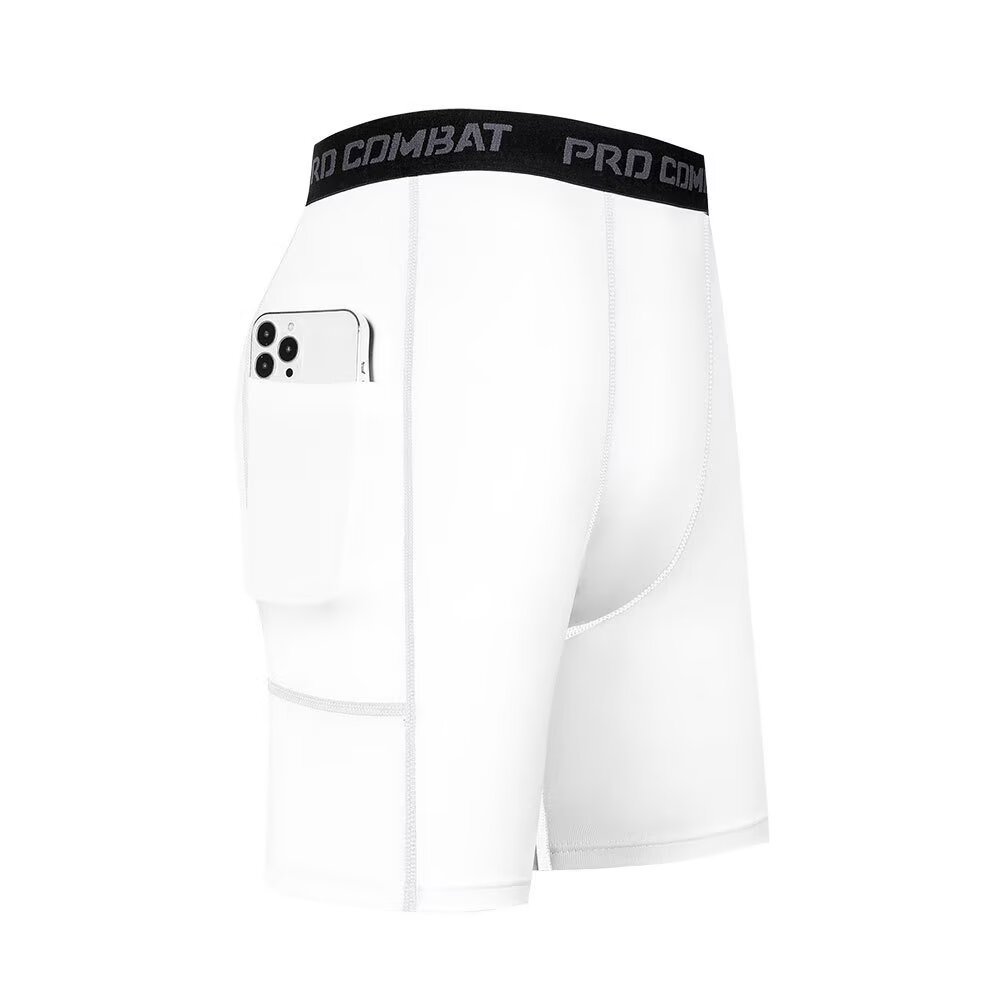 メンズジムショーツ（ポケット付き）、ワークアウトコンプレッシ - Compression Shorts Athletes のレビューと価格