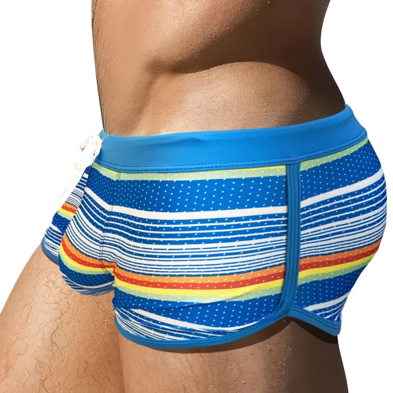2026 夏メンズ水泳パンツストライプ通気性タイトプロスポー - Trunk Breathable Men のレビューと価格